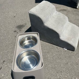 Dog Stair / Feeding bowls